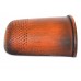 Vintage Sewing Thimble Wall Pocket Cast Aluminum Metal Burnt Orange 5 1/4" T   142888943412